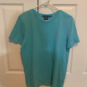 Light teal women’s polo shirt
